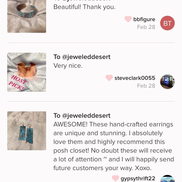 Turquoise Copper Patina Earrings - Picture 4 of 4